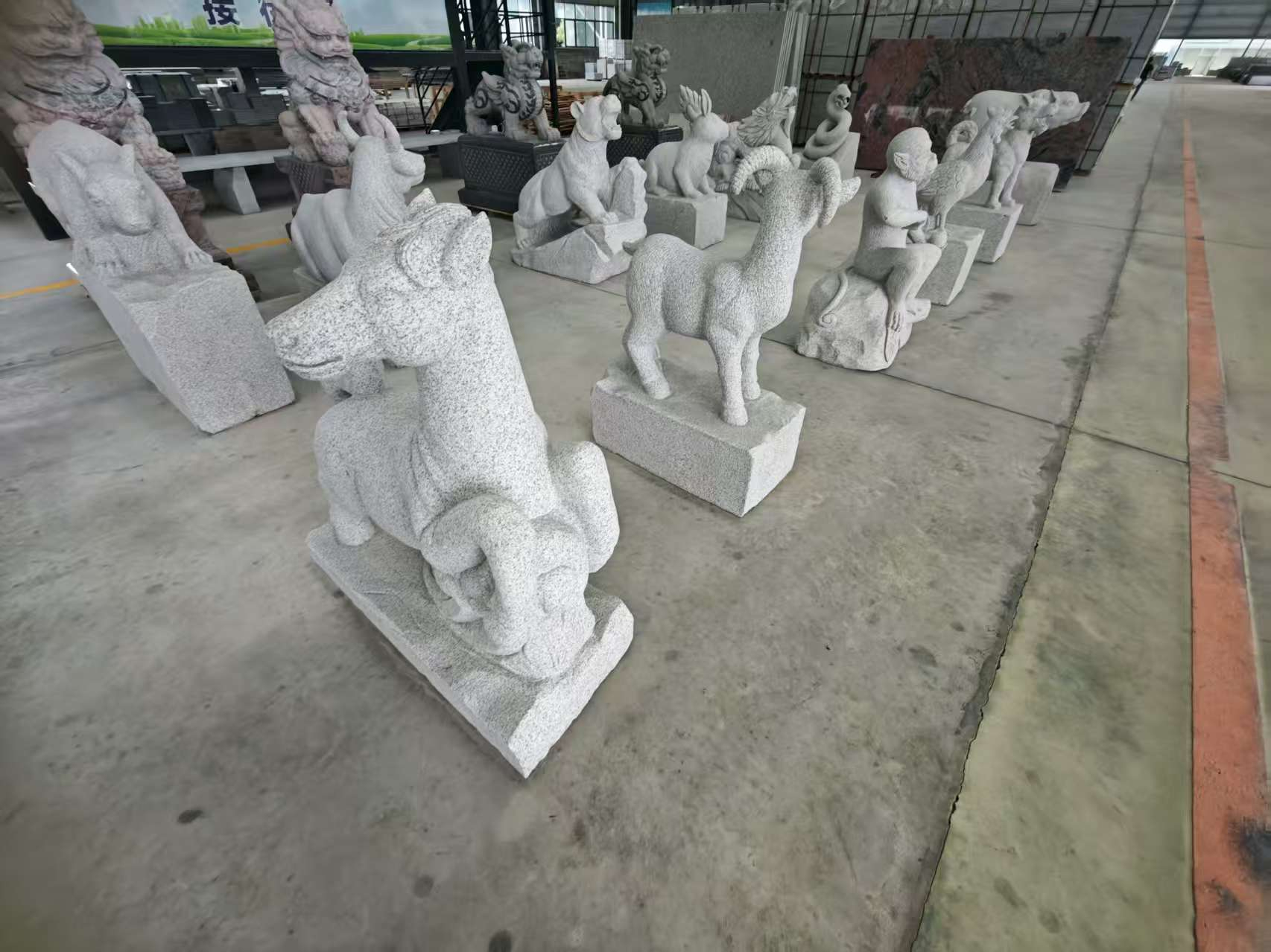 阜新芝麻白雕刻 十二生肖 异形雕刻